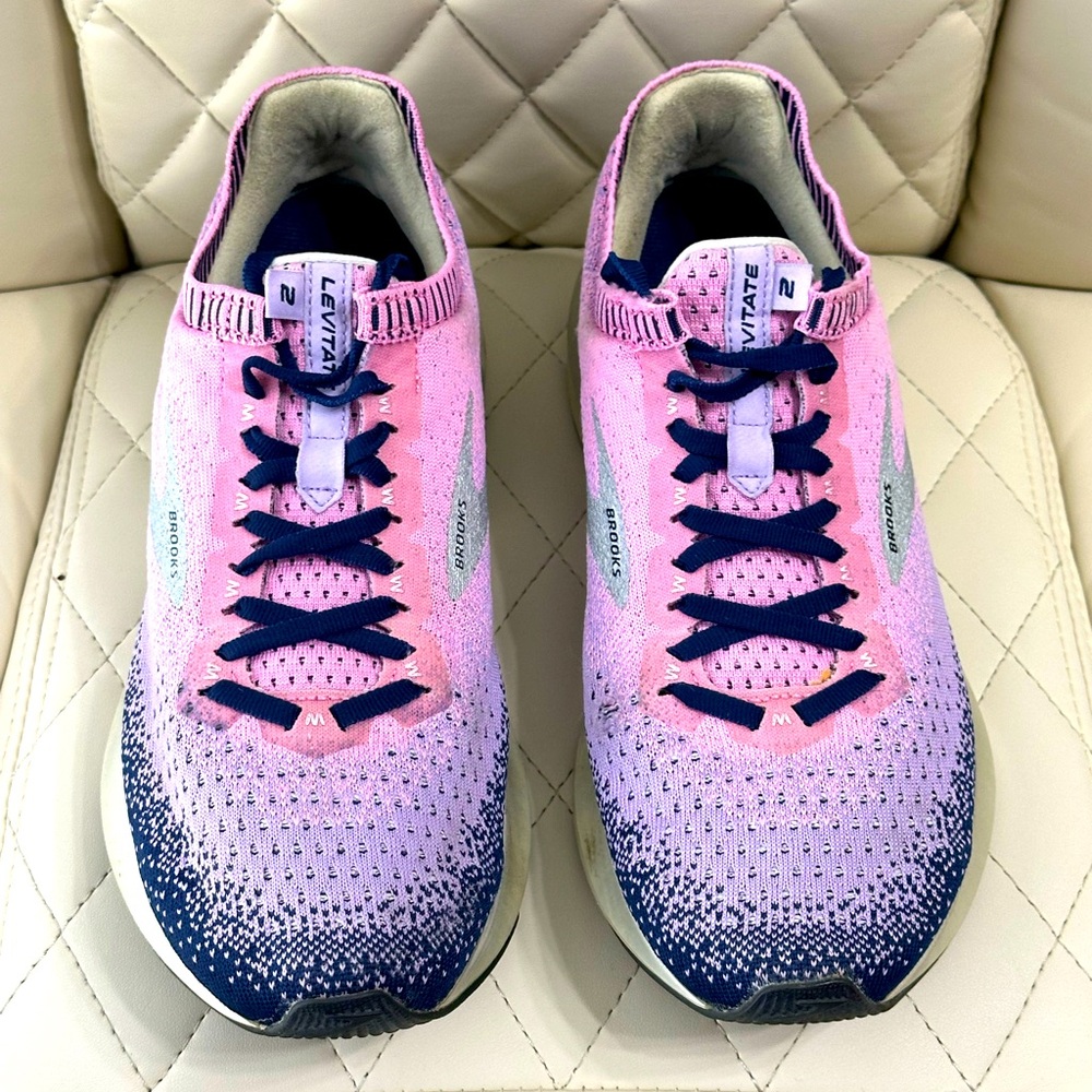 Brooks Women's Purple Pink Knit Running Shoes - Picture 4 of 12